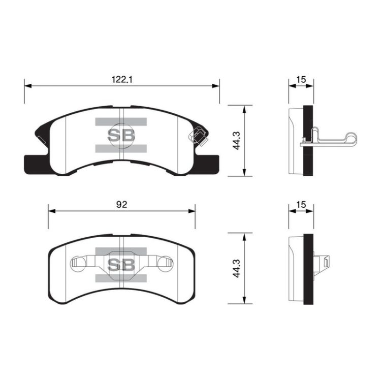 FBP1593 FIBA Δισκόφρενα (Μπροστά) - DAIHATSU, MITSUBISHI