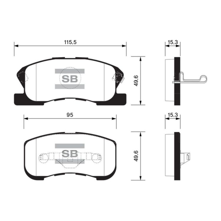 FBP1610 FIBA Δισκόφρενα (Μπροστά) - DAIHATSU