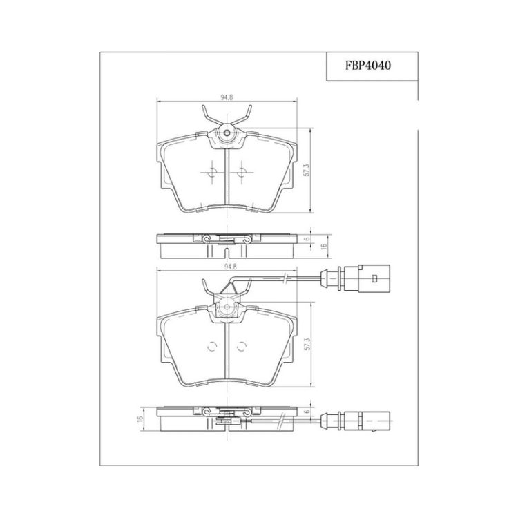 FBP4040 FIBA Δισκόφρενα (Πίσω) - NISSAN, OPEL, RENAULT