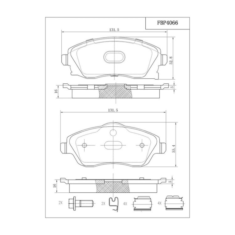 FBP4066 FIBA Δισκόφρενα (Μπροστά) - OPEL
