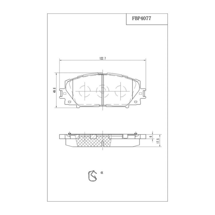 FBP4077 FIBA Δισκόφρενα (Μπροστά) - TOYOTA, LEXUS