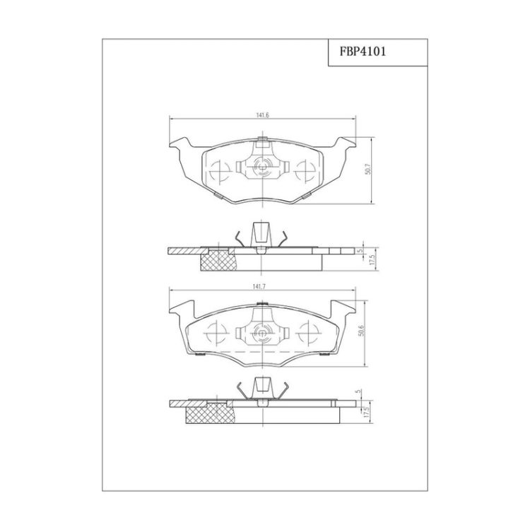 FBP4101 FIBA Δισκόφρενα (Μπροστά) - SEAT, SKODA, VW