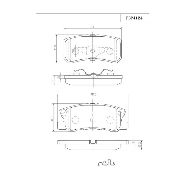 FBP4124 FIBA Δισκόφρενα (Πίσω) - CITROEN, CHRYSLER, JEEP, LANCIA, MITSUBISHI, PEUGEOT