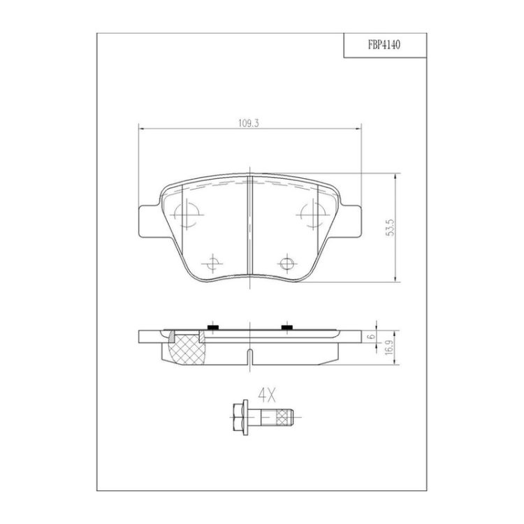 FBP4140 FIBA Δισκόφρενα (Πίσω) - VW GROUP