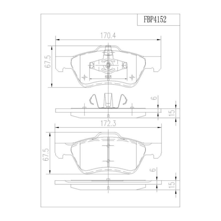FBP4152 FIBA Δισκόφρενα (Μπροστά) - FORD, MAZDA