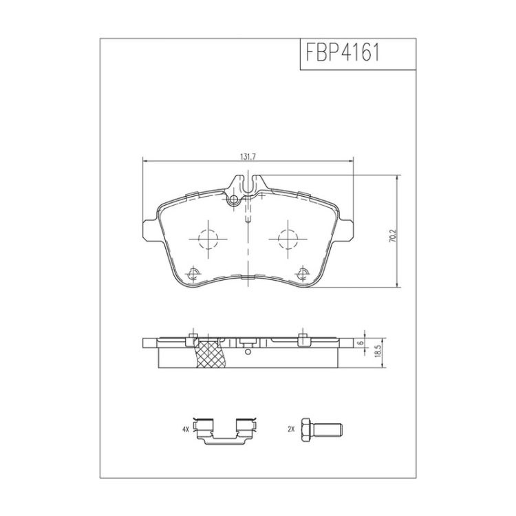 FBP4161 FIBA Δισκόφρενα (Μπροστά) - MERCEDES