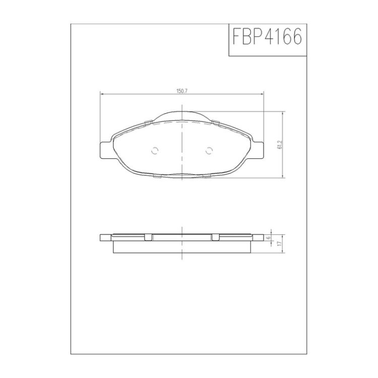 FBP4166 FIBA Δισκόφρενα (Μπροστά) - PEUGEOT