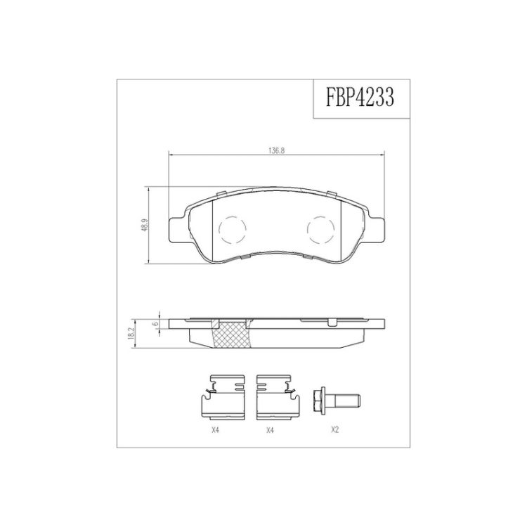 FBP4233 FIBA Δισκόφρενα (Πίσω) - CITROEN, FIAT, PEUGEOT