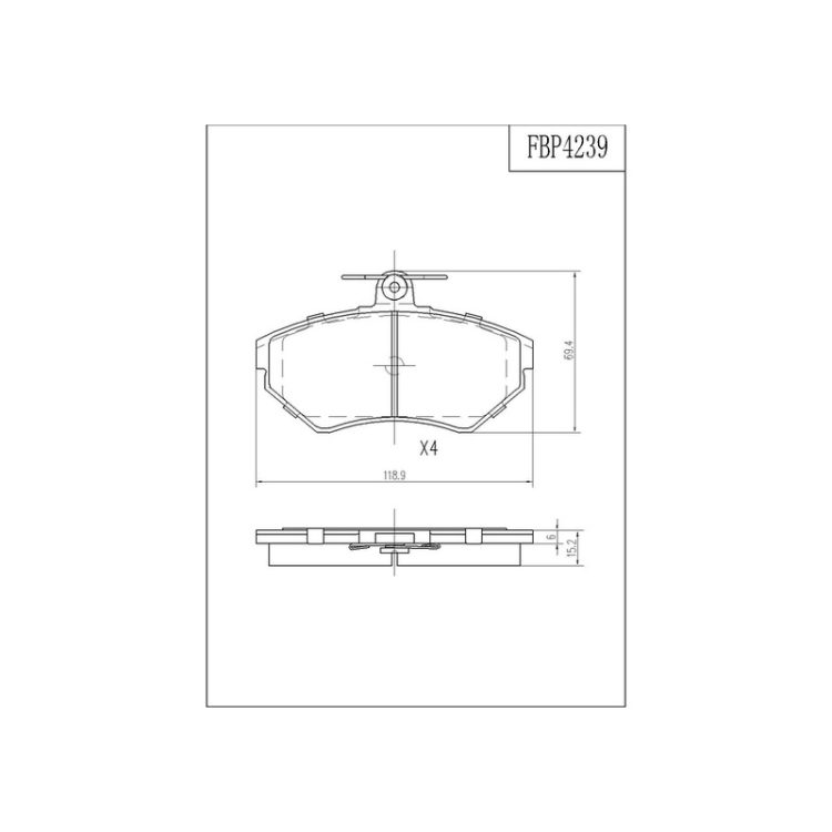 FBP4239 FIBA Δισκόφρενα (Μπροστά) - SEAT, VW
