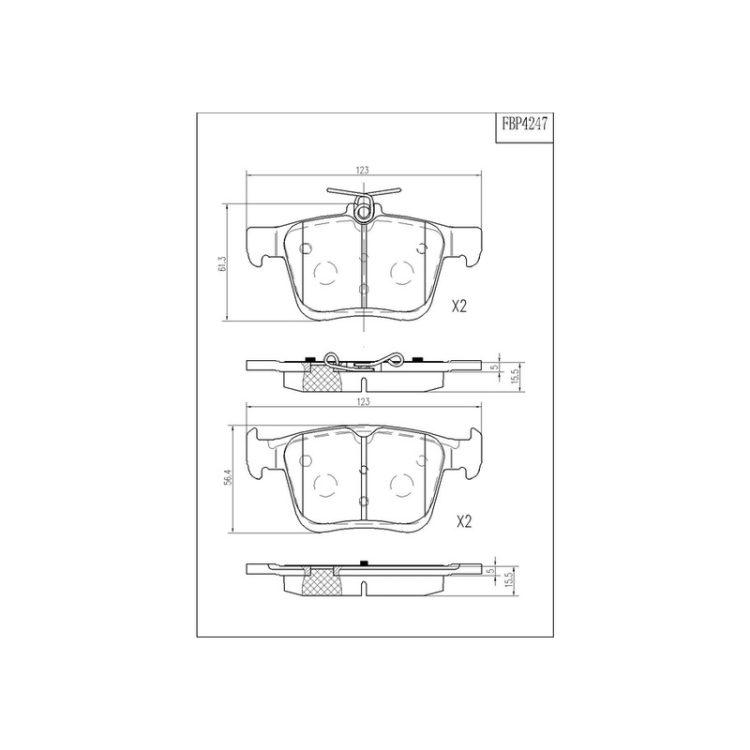 FBP4247 FIBA Δισκόφρενα (Πίσω) - AUDI, SEAT, VW