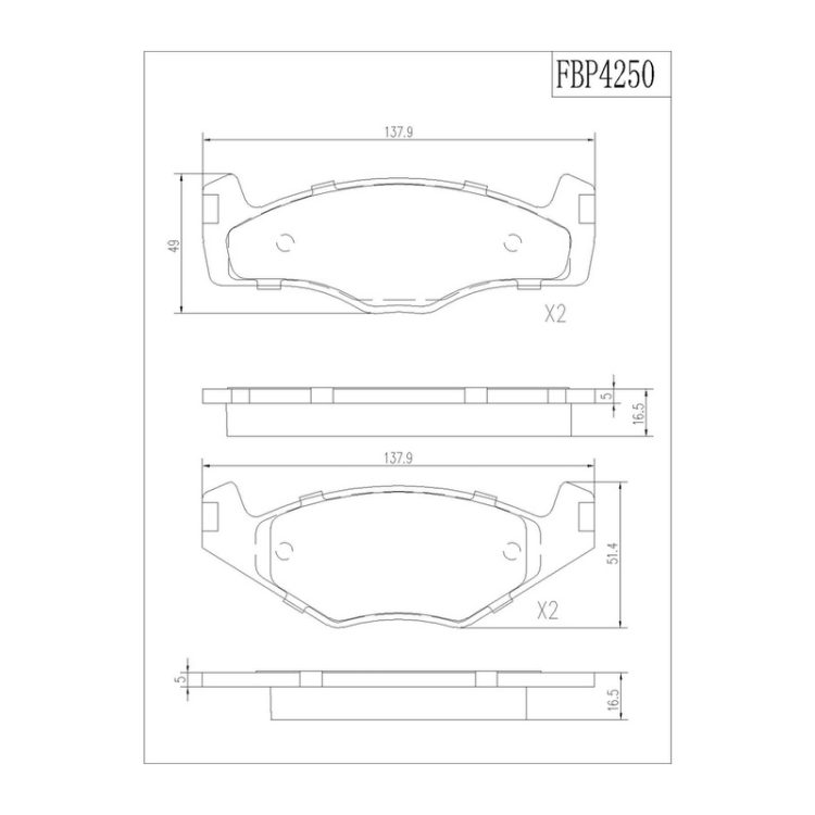 FBP4250 FIBA Δισκόφρενα (Μπροστά) - VW, SEAT