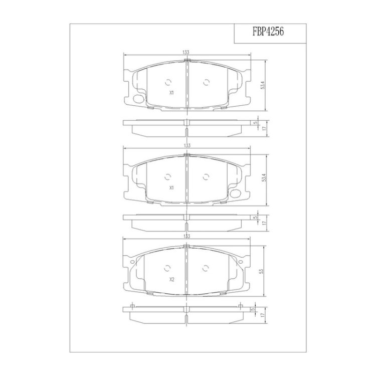 FBP4256 FIBA Δισκόφρενα (Μπροστά) - MITSUBISHI