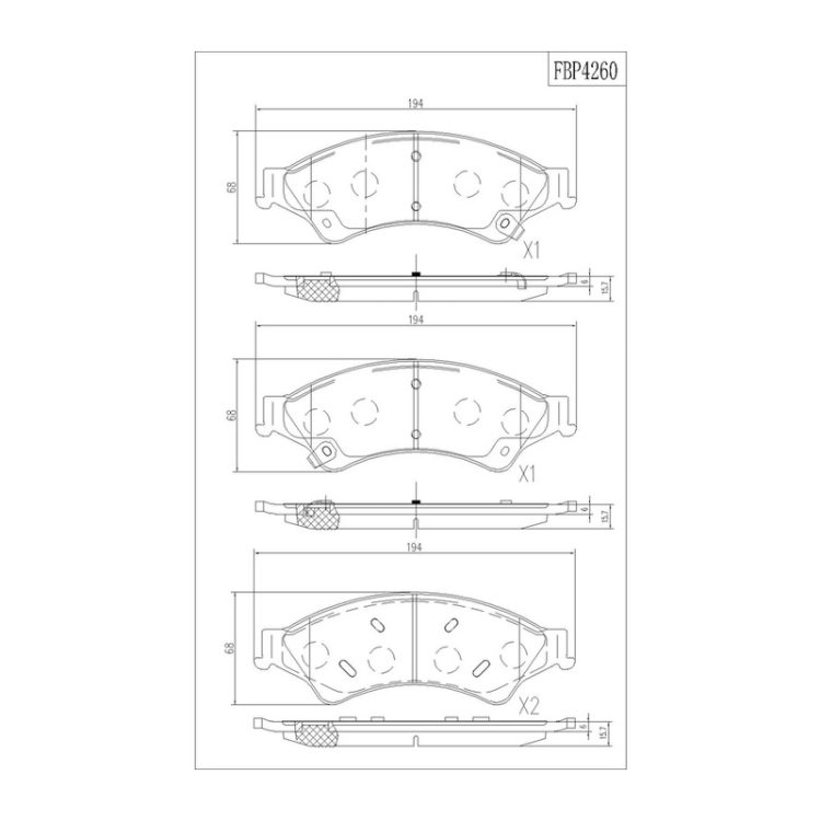 FBP4260 FIBA Δισκόφρενα (Μπροστά) - FORD, MAZDA, MERCEDES