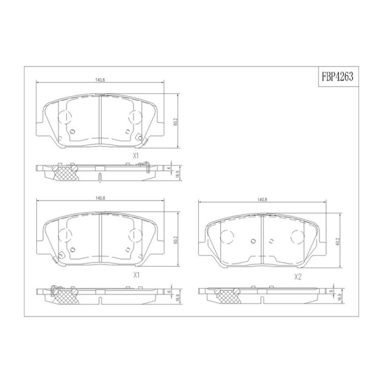 FBP4263 FIBA Δισκόφρενα (Μπροστά) - HYUNDAI