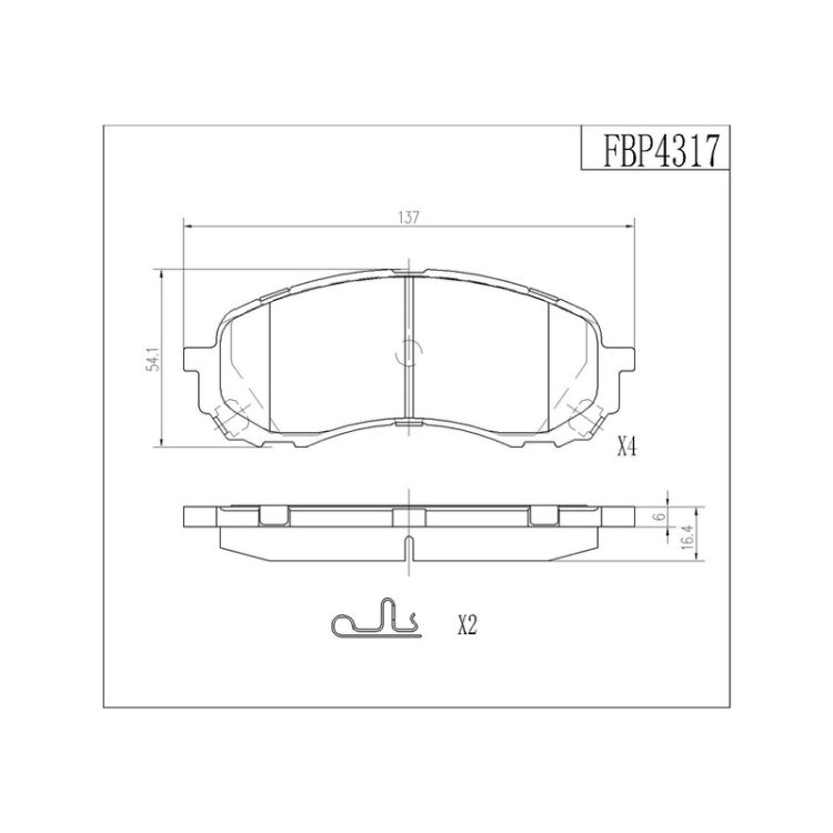 FBP4317 FIBA Δισκόφρενα (Μπροστά) - SUBARU