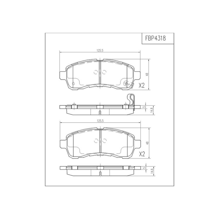 FBP4318 FIBA Δισκόφρενα (Μπροστά) - MAZDA