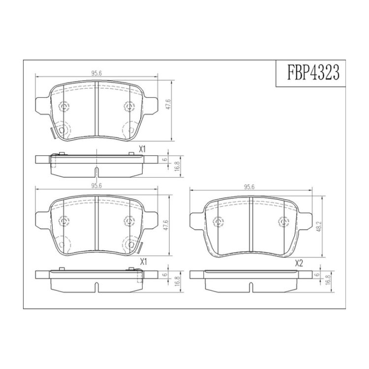 FBP4323 FIBA Δισκόφρενα (Πίσω) - OPEL