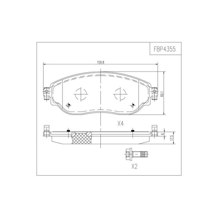 FBP4355 FIBA Δισκόφρενα (Μπροστά) - NISSAN, OPEL