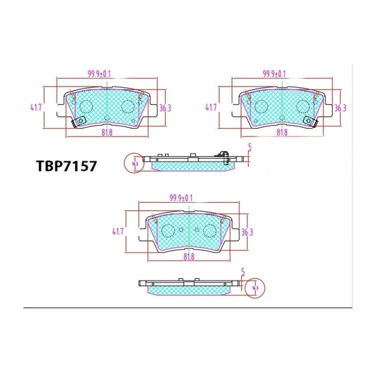 TBP7157 FIBA Δισκόφρενα (Πίσω) - HYUNDAI, KIA